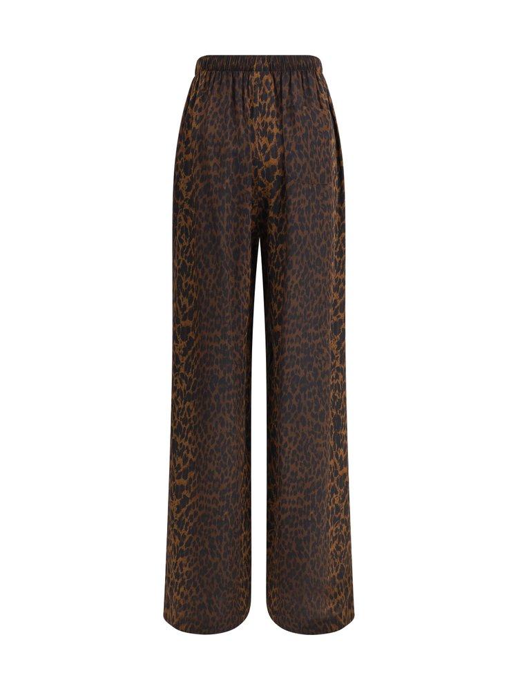 パンツ Balenciaga PYJAMA LEOPARD PRINT PANTS Balenciaga Leopard Printed Pyjama Pants in Black | Lyst