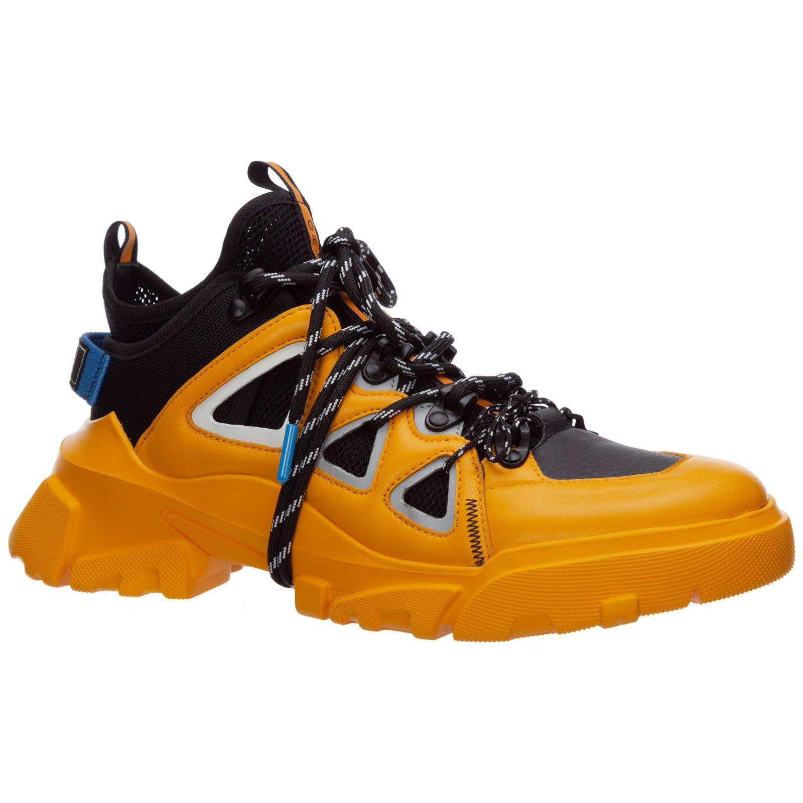 McQ Leather Orbyt Sneakers in Yellow for Men - Lyst