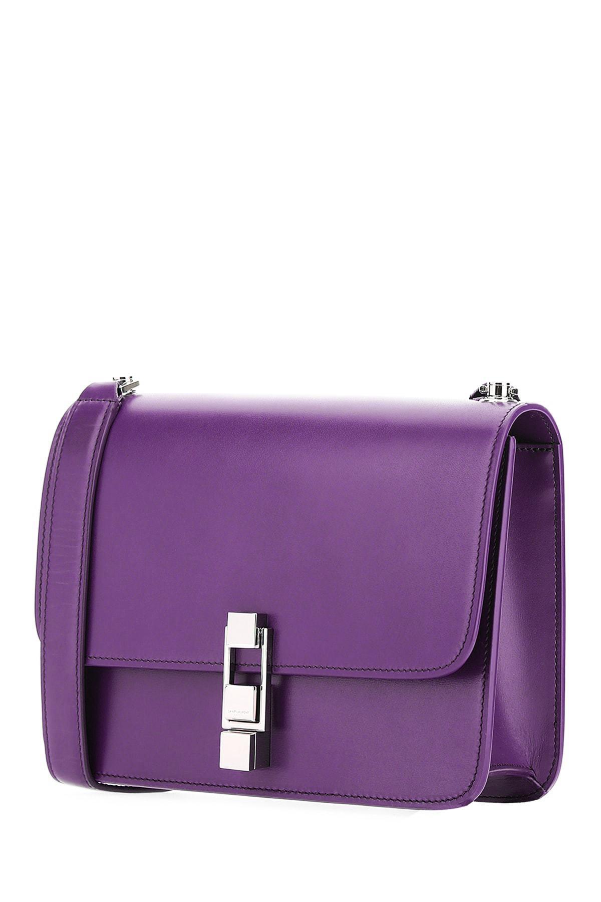 Saint Laurent Carré Shoulder Bag in Purple | Lyst