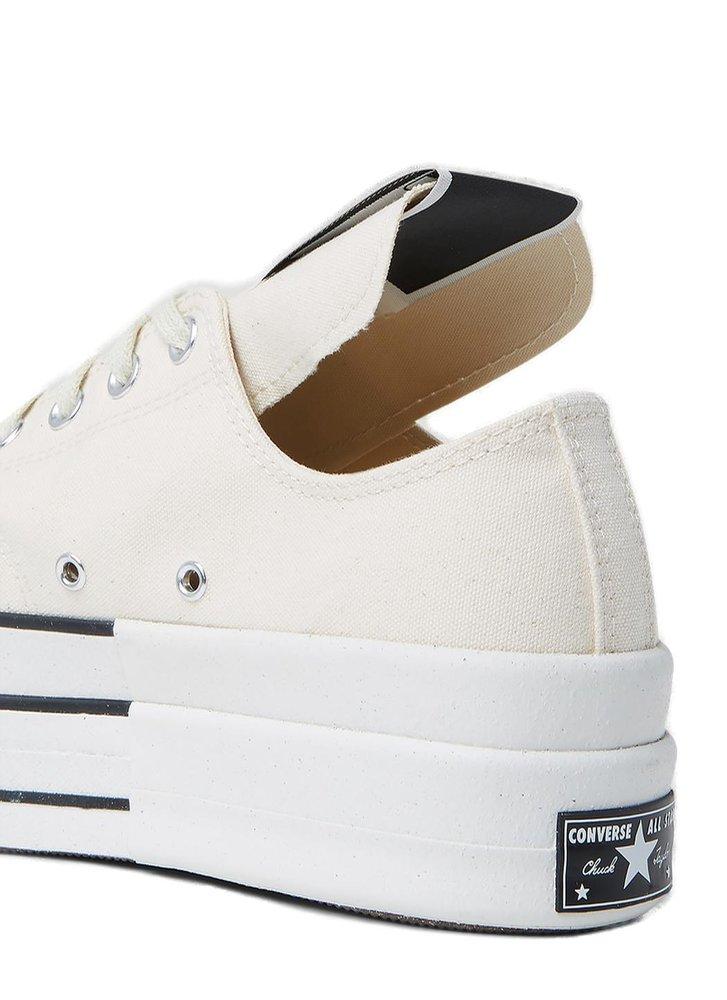 Rick Owens X Converse Dbl Drkstar Chuck 70 Lace up Sneakers in White for Men Lyst