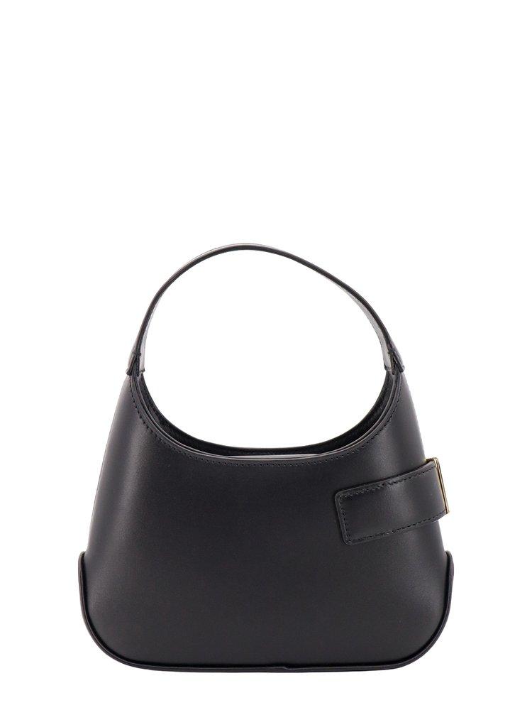 Ferragamo Logo Plaque Gancini Buckled Hobo Bag in Blue | Lyst