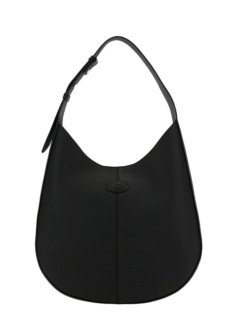 Tod's Oboe Logo Patch Medium Shoulder Bag in Black Lyst