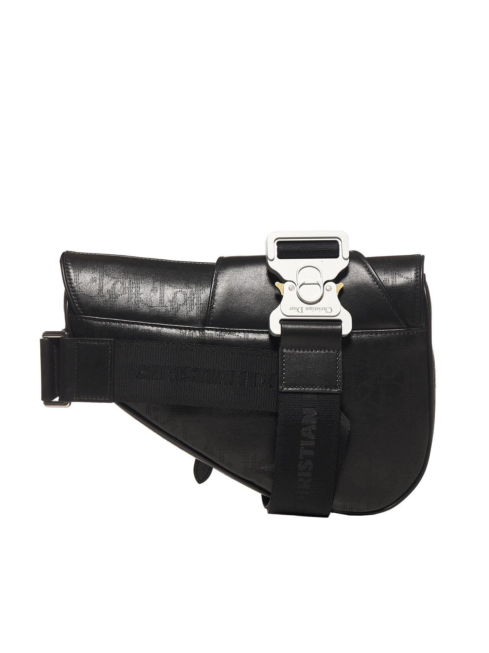 Saddle Bag Black Dior Oblique Galaxy Leather