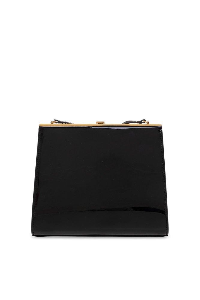 【関税&送料込】Saint Laurent Black Leather Le Anne-Marie Sh Saint Laurent Le Anne Marie Large Vinyl Shoulder Bag