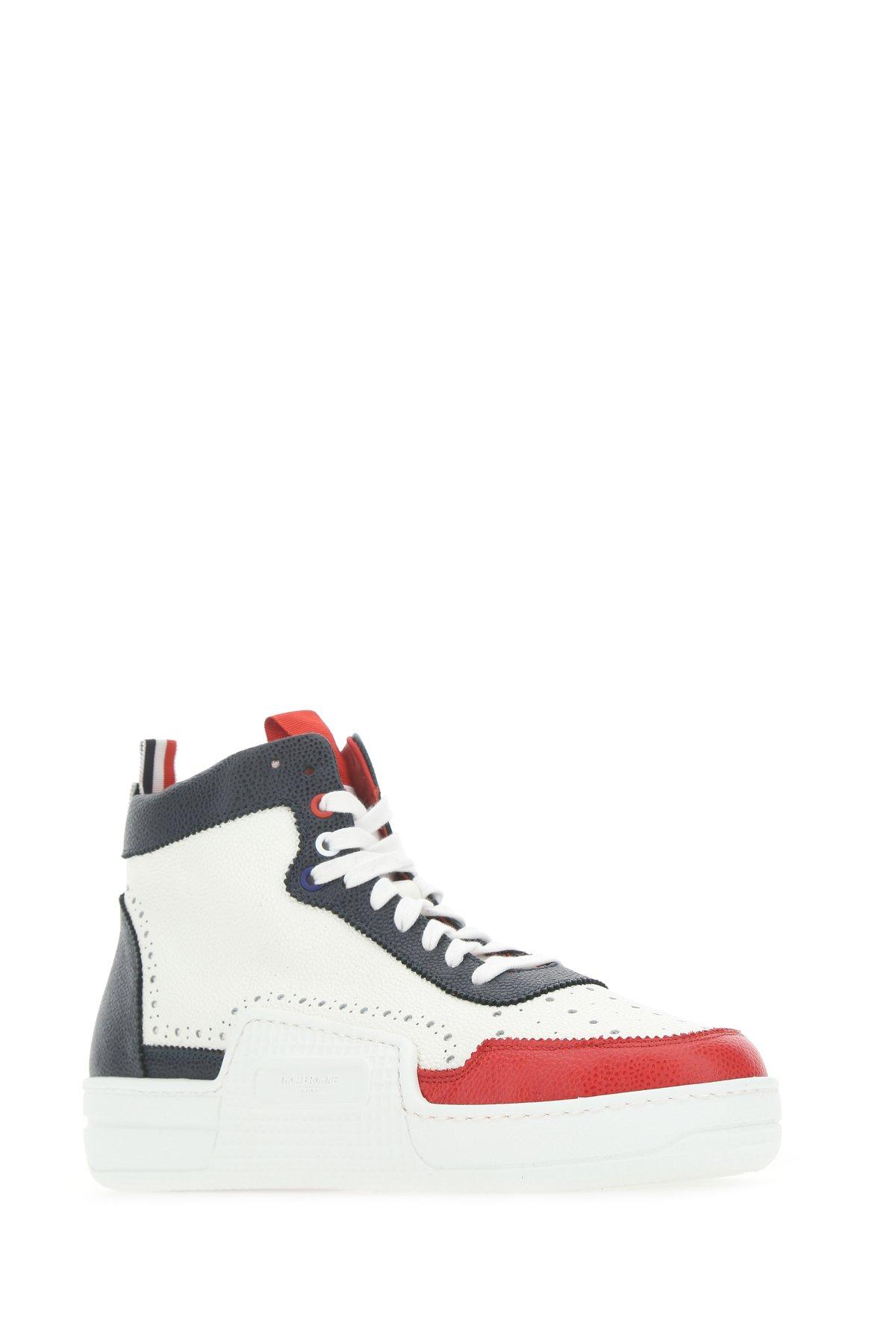 Thom Browne Leather High-top Basketball Sneakers for Men | Lyst