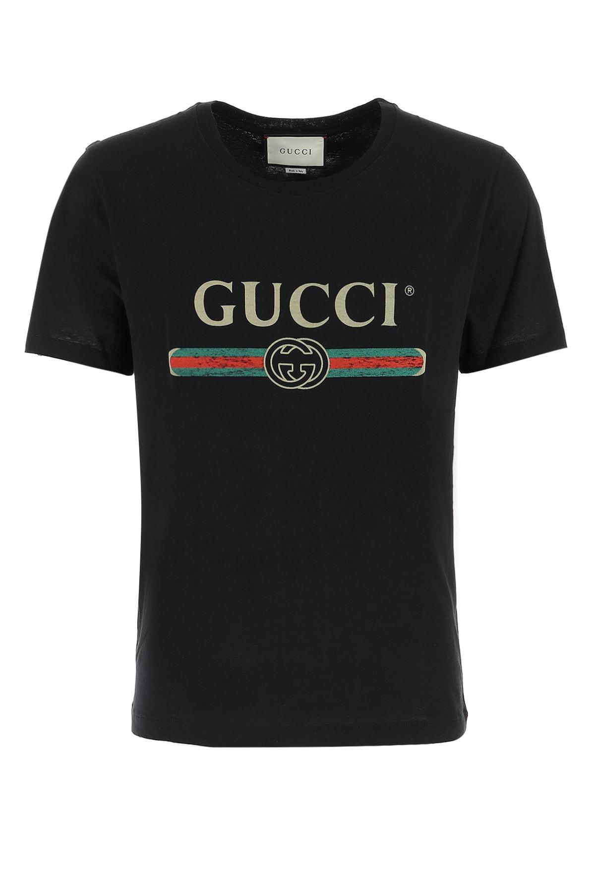 Gucci Cotton Distressed Fake Logo T Shirt in Black for Men - Save 37% |  Lyst Canada
