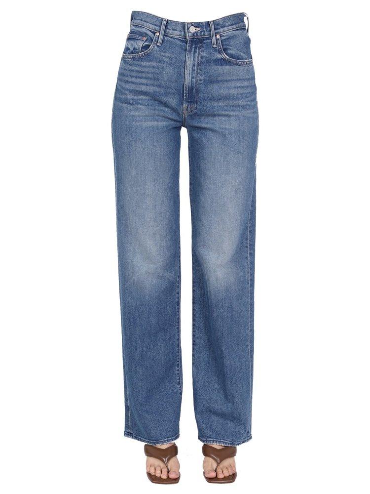 Mother The Maven High Waist Wide Leg Jeans in Blue | Lyst