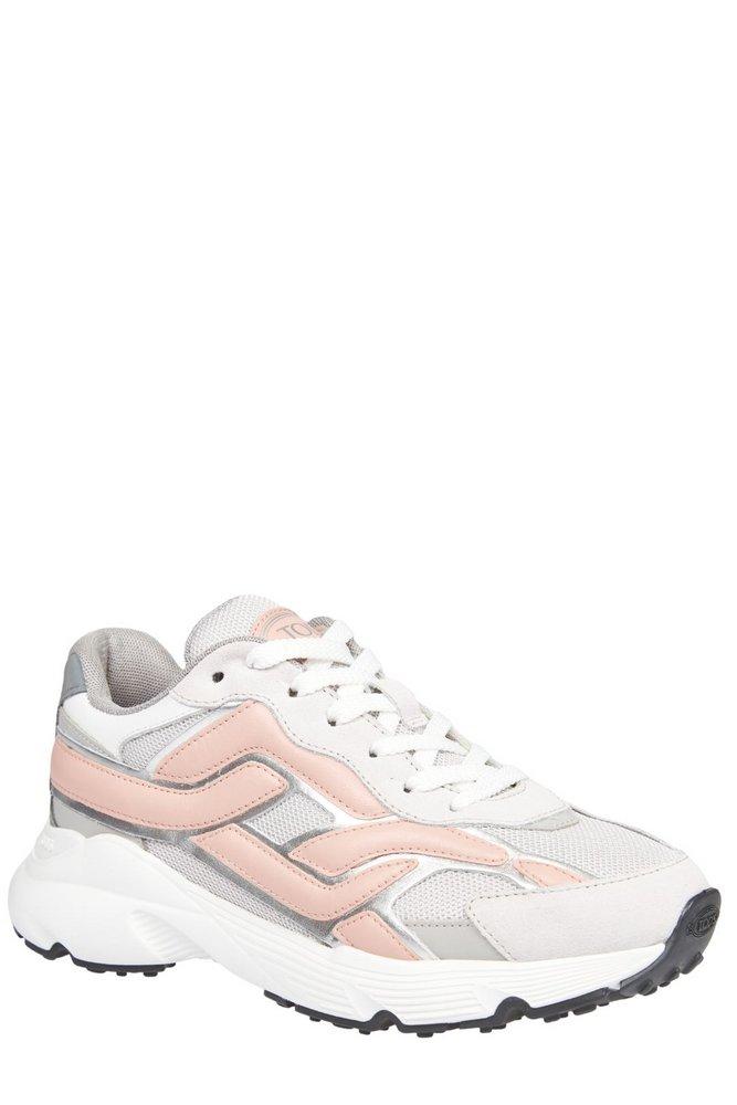 Tod s Colour Block Lace Up Sneakers in Pink Lyst UK