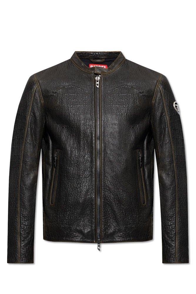 Diesel Black Leather Jacket main image 0
