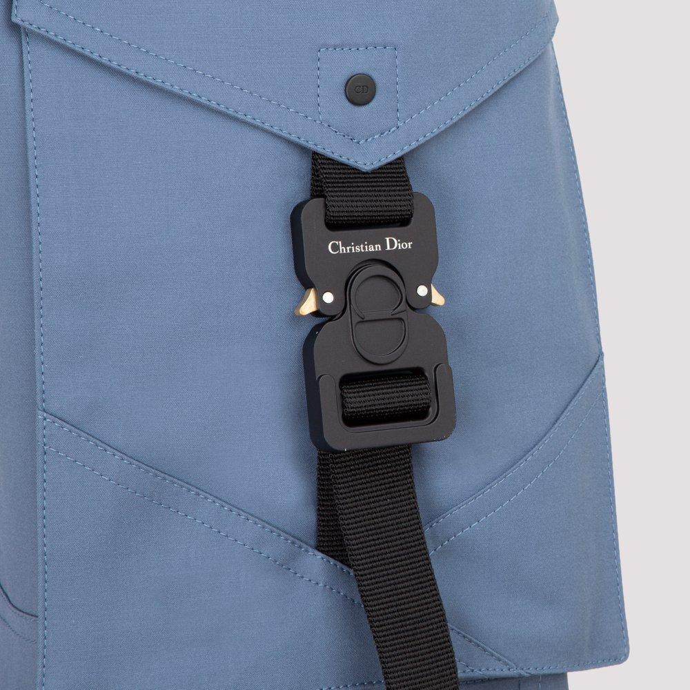 landlord Better Partial Dior Cotton Strap Detailed Cargo Pants in Blue for Men | Lyst