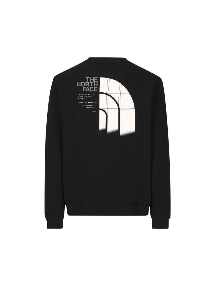 The North Face Logo Printed Crewneck Sweatshirt in Black for The North Face Logo Printed Crewneck Sweatshirt in Black for