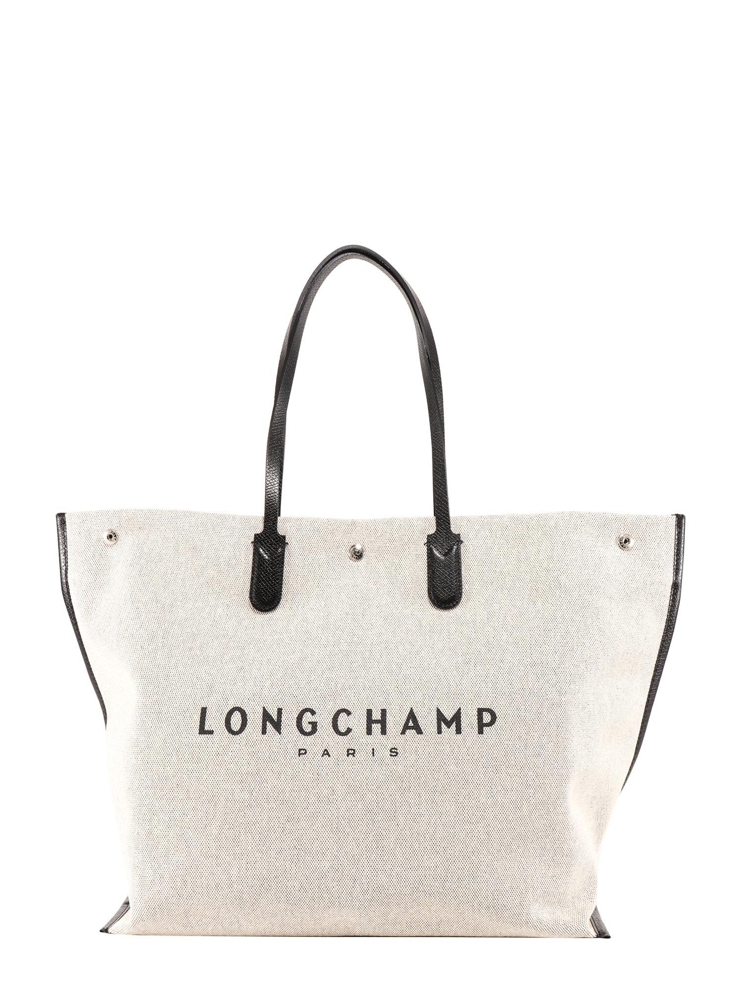 Longchamp Canvas Roseau Xl Shopping Bag in Beige (Natural) - Lyst