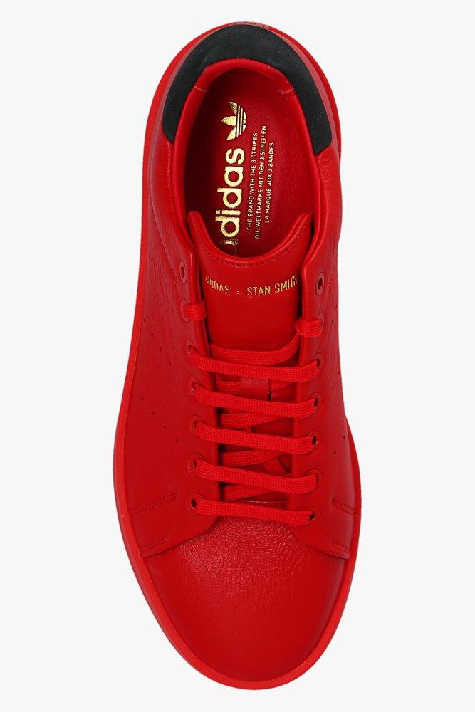 adidas Originals Stan Smith Recon Logo Debossed Sneakers in Red | Lyst