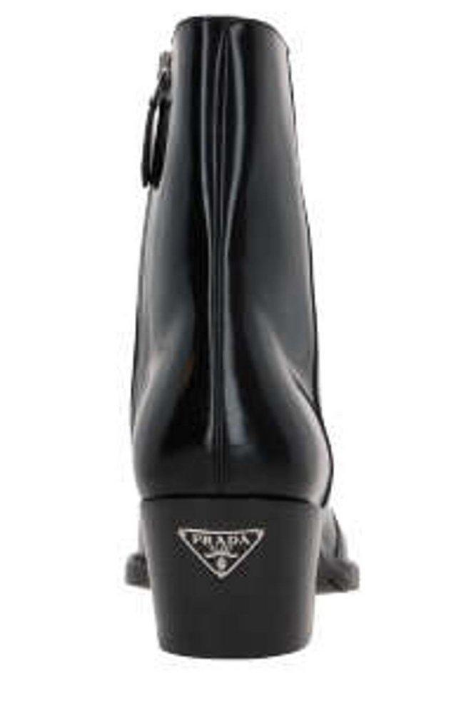 Prada triangle-logo 110mm boots - Black