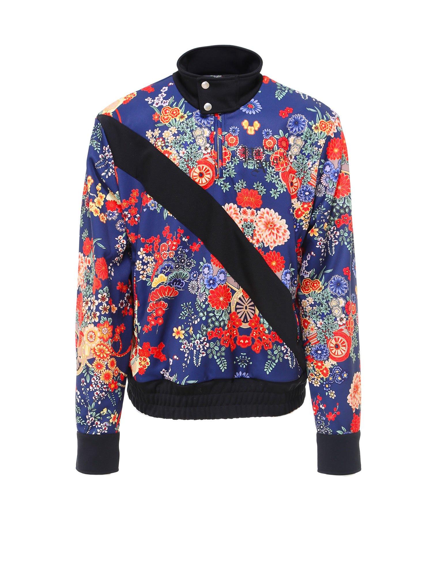 supreme printed floral angora sweater
