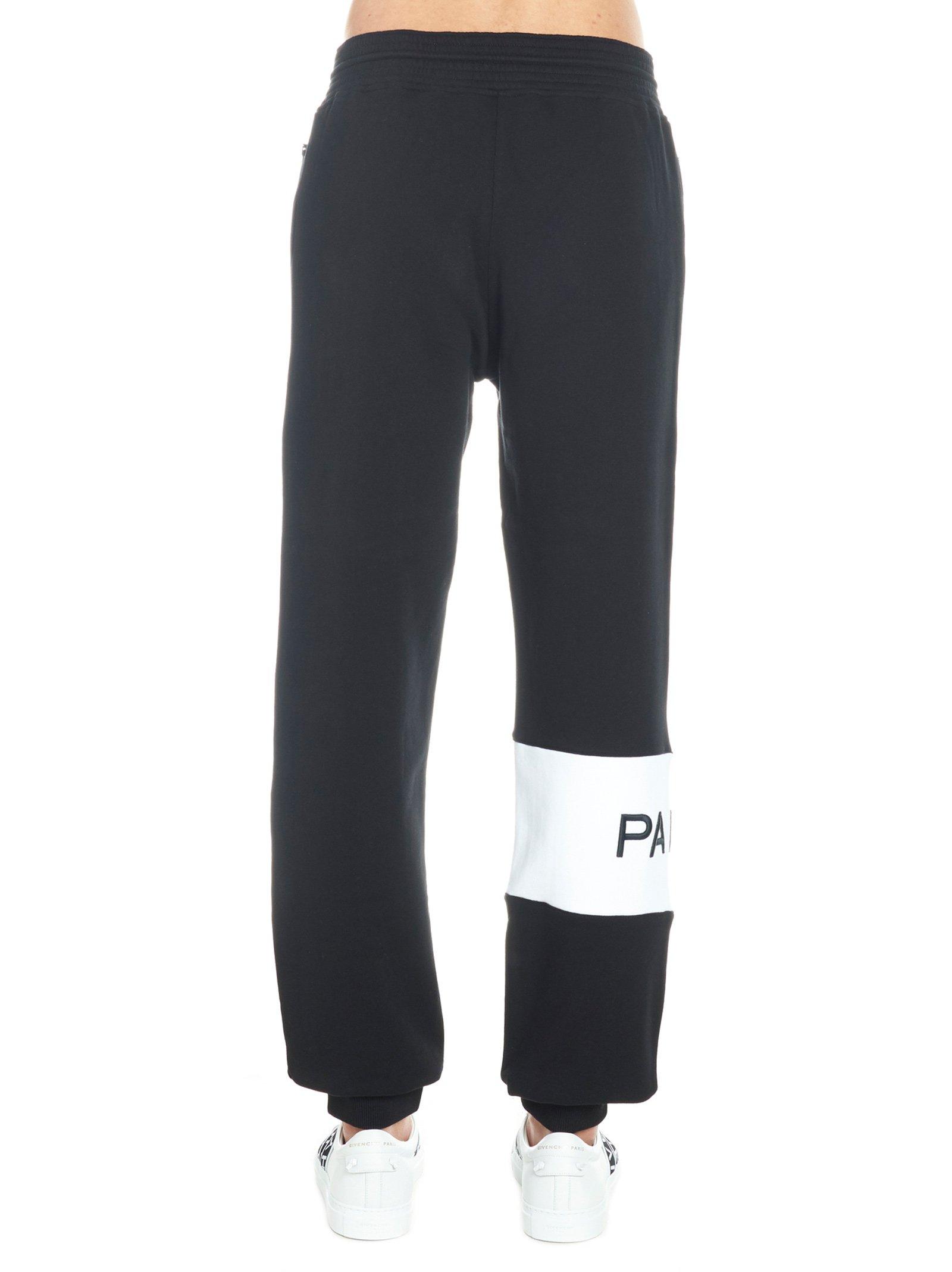 Givenchy Black Logo Cotton Sweatpants for Men - Lyst