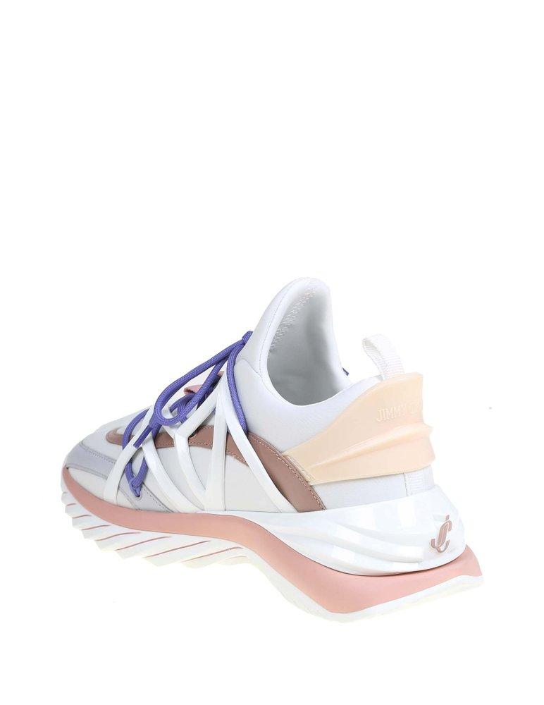 Jimmy Choo Cosmos Sneakers In Leather And Neoprene in White | Lyst