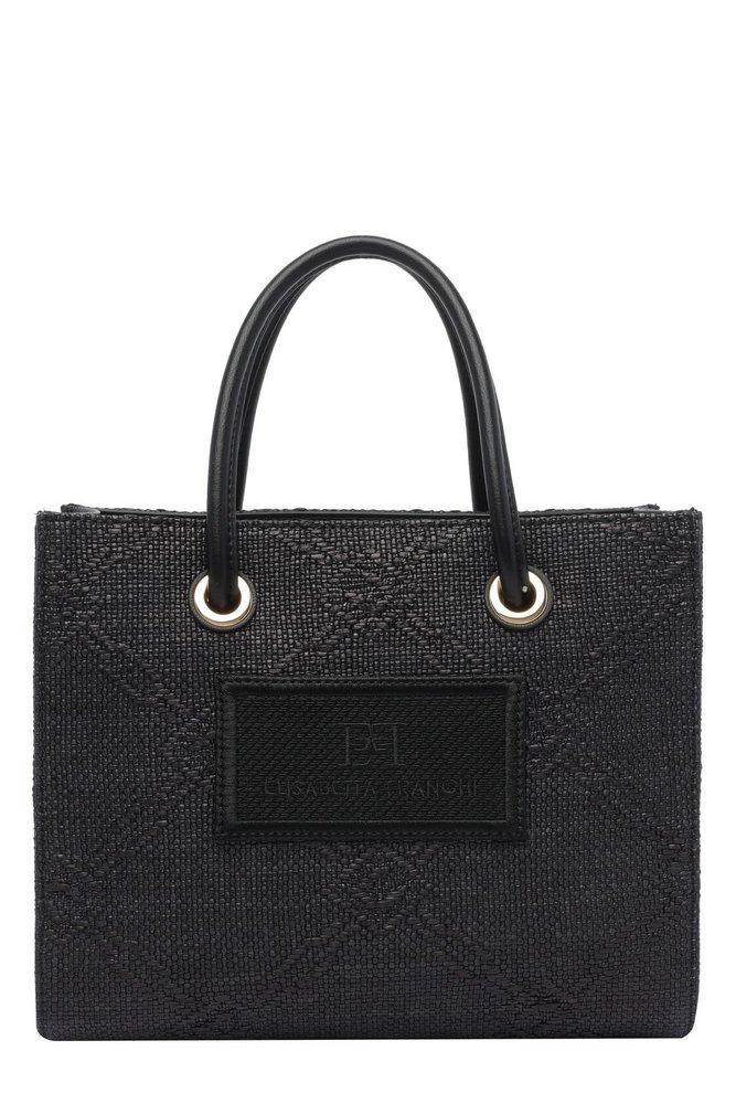 トートバッグ ELISABETTA FRANCHI Woman Tote bags Black BS12A 110 Buy Elisabetta Franchi Black Medium Tote Bag in Faux Leather