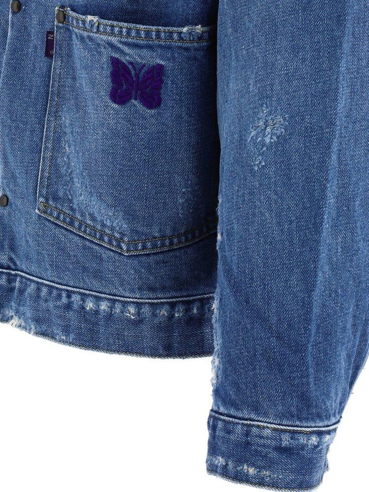 Needles "butterfly" Denim Jacket in Blue for Men | Lyst