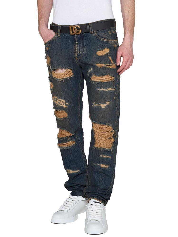 Distressed slim fit jeans 2025