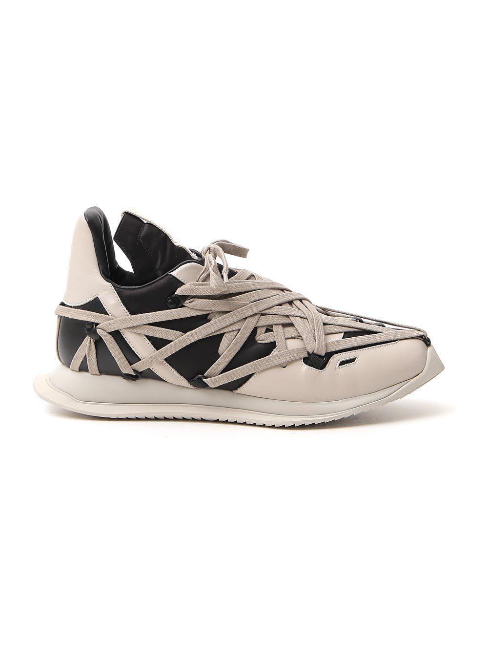 Rick Owens Lace Construction Sneakers for Men - Lyst