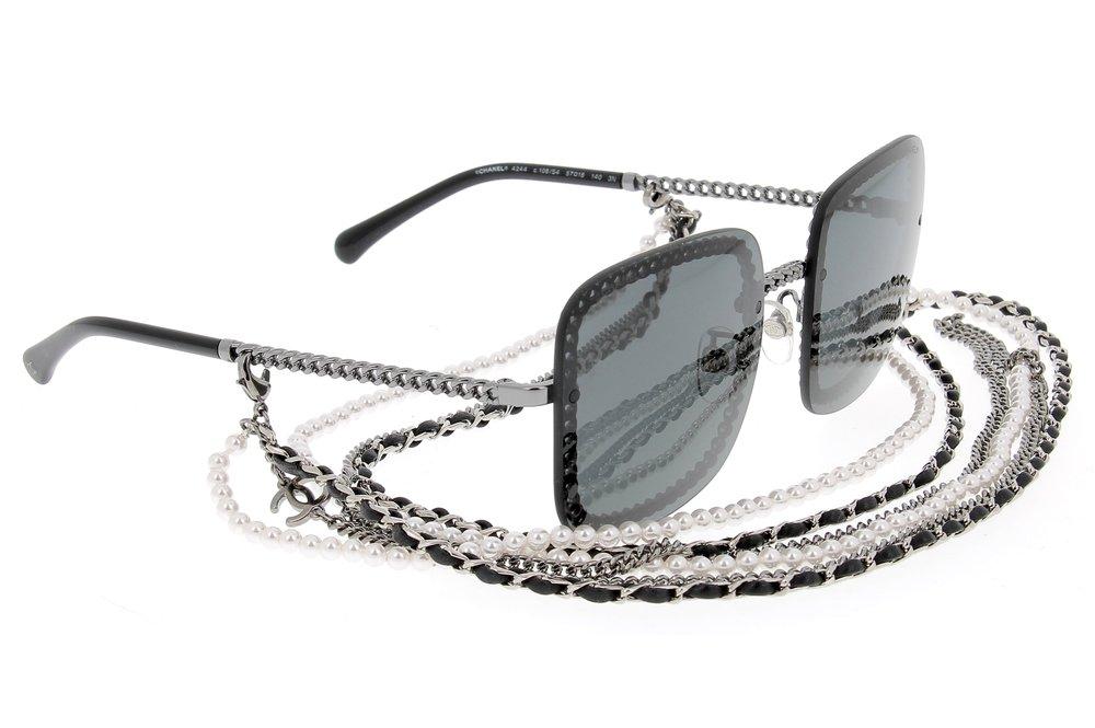 CHANEL, Accessories, Chanel 4244 Square Chain Sunglasses