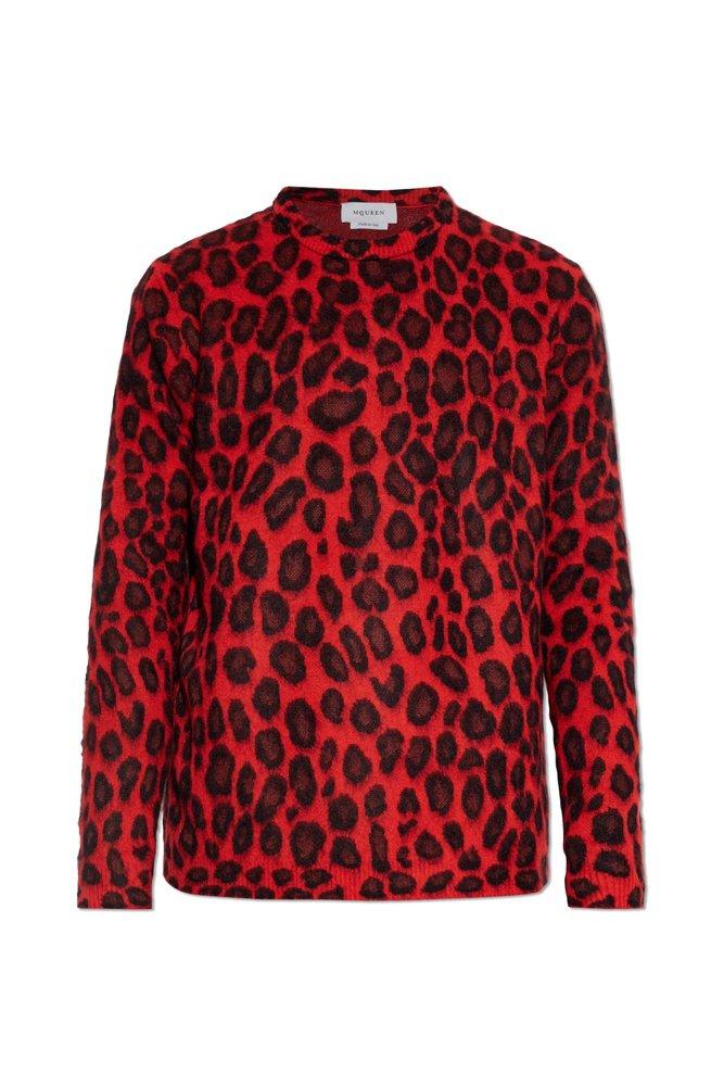 Red leopard print jumper outlet