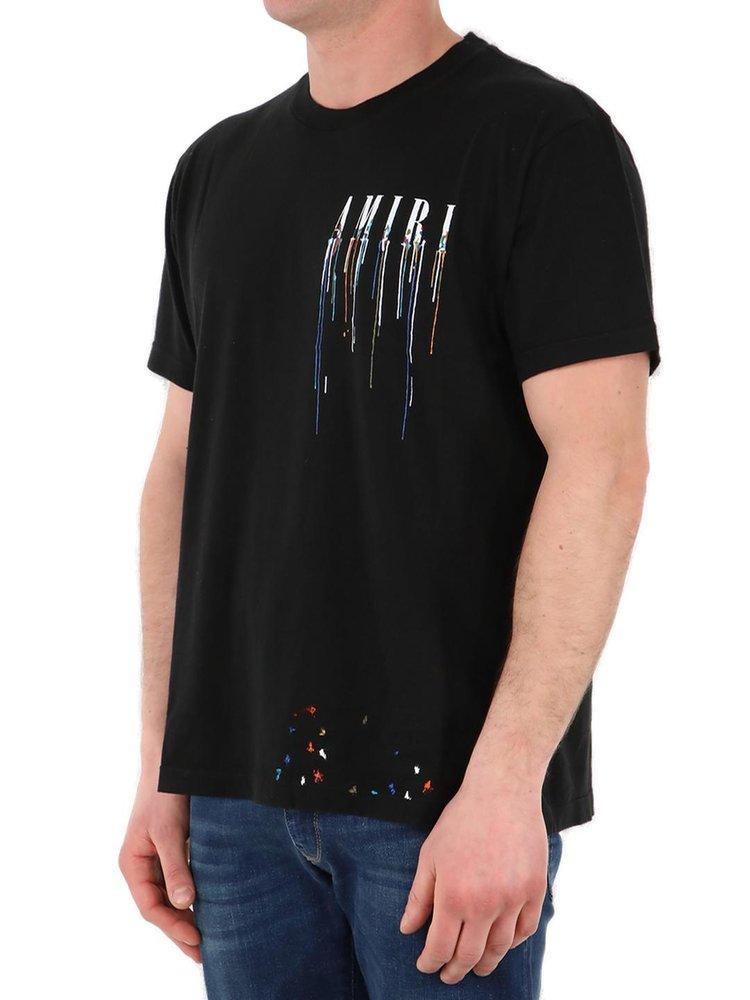 Amiri Paint-drip Core Logo T-shirt in Black for Men | Lyst
