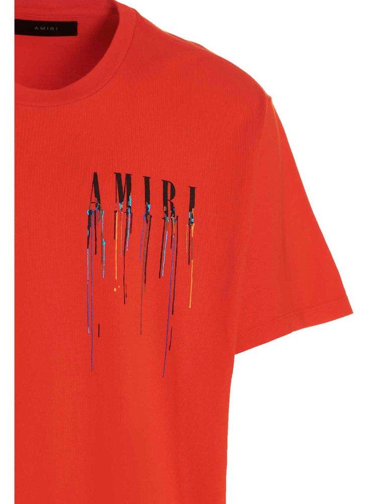 Amiri Brown Paint Drip Logo Paint Splatter TShirt MENS size XL ( True To  Size )