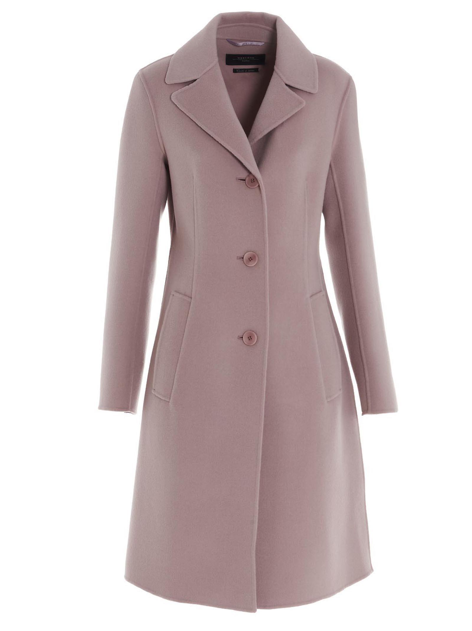 Weekend by Maxmara Wool Flared Coat in Pink - Lyst