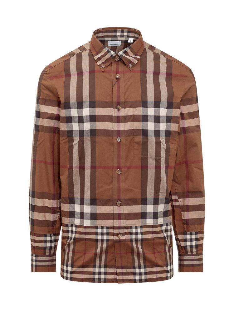 Burberry Vintage Check-print Cotton Shirt in Brown for Men | Lyst