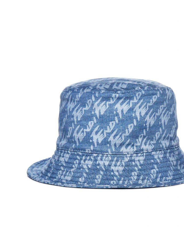 Men's Denim Bucket Hat by Fendi