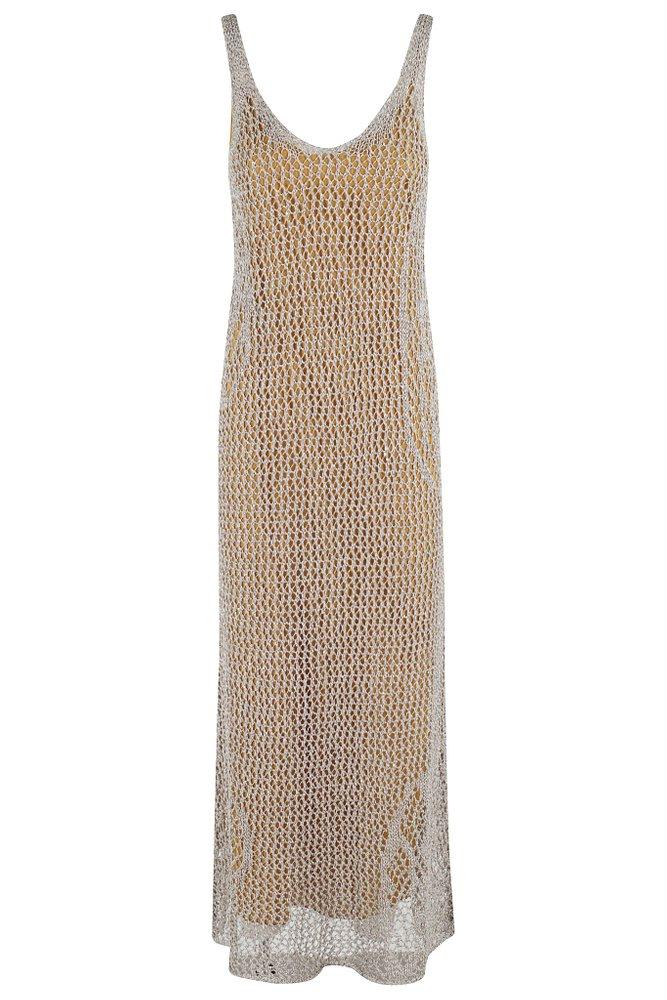 オールインワン・サロペット Pinko Mesh Openwork Dress With Mermaid Skirt 104731A2FF-Z99-AA01