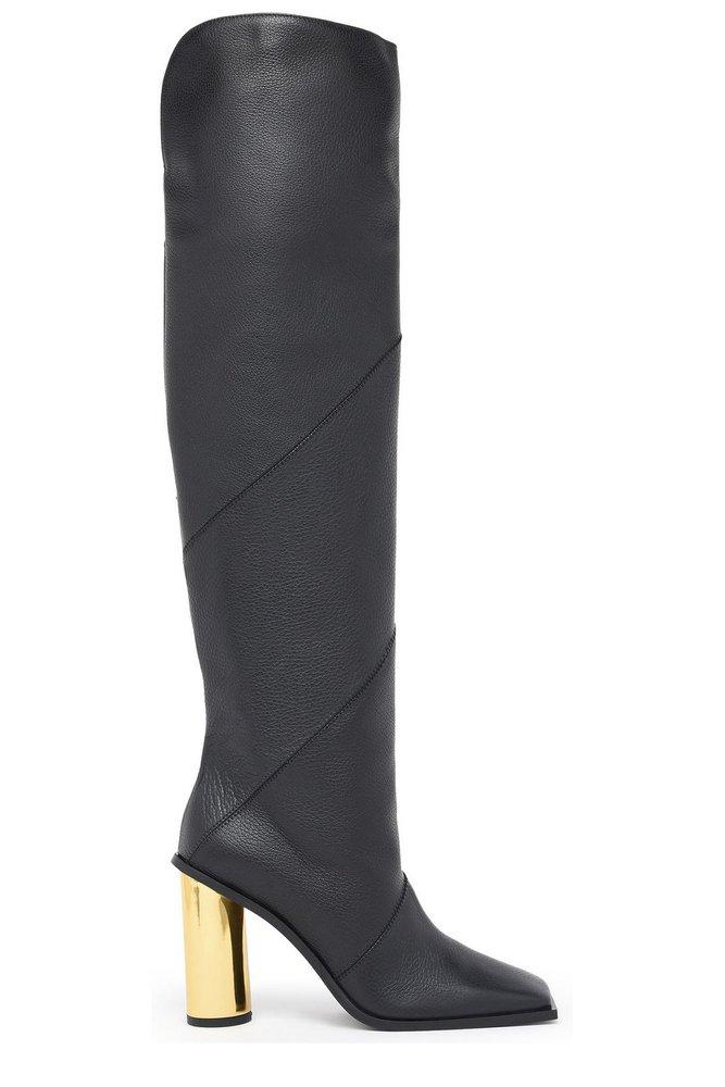 Just Cavalli Knee-high Heeled Boots in Black | Lyst