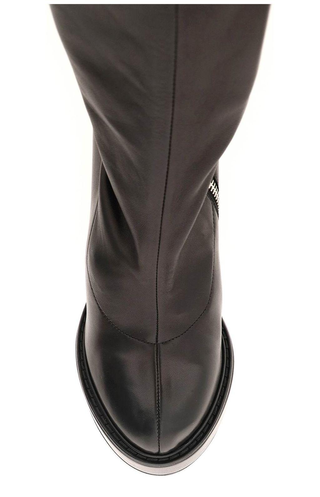 Stretch Leather Boots
