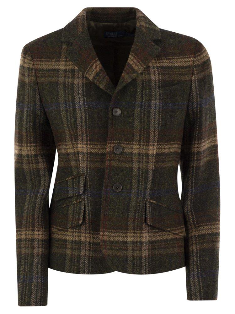 Plaid wool blazer womens online