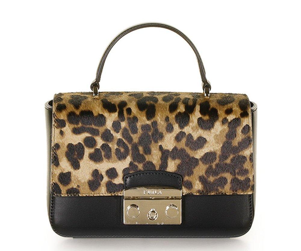 Furla Leopard Printed Mini Handbag in Metallic Lyst