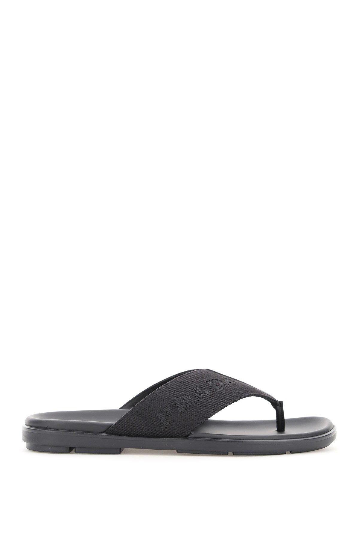 prada leather flip flops