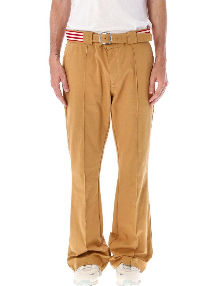 Slacks and Chinos Straight-leg trousers Womens Clothing Trousers Moschino Synthetic Trouser in Orange 