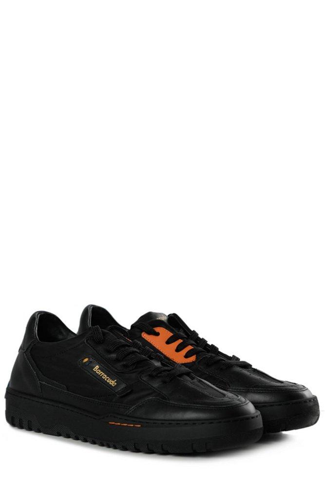 Barracuda Logo Patch Lace-up Sneakers in Black for Men | Lyst