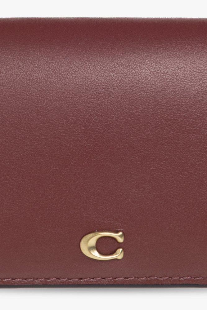 COACH Leather Wallet With Logo in Red Lyst UK