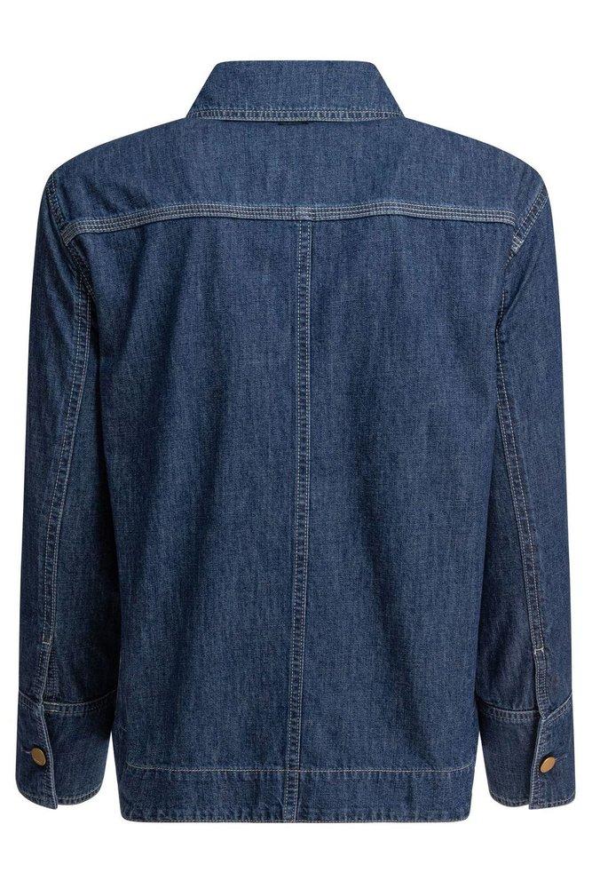★Max Mara★Carpa デニム風コットンジャケット マックスマーラ コットン デニムシャツ ネイビー