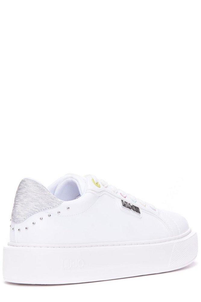 Liu Jo Studded Lace-up Sneakers in White | Lyst UK
