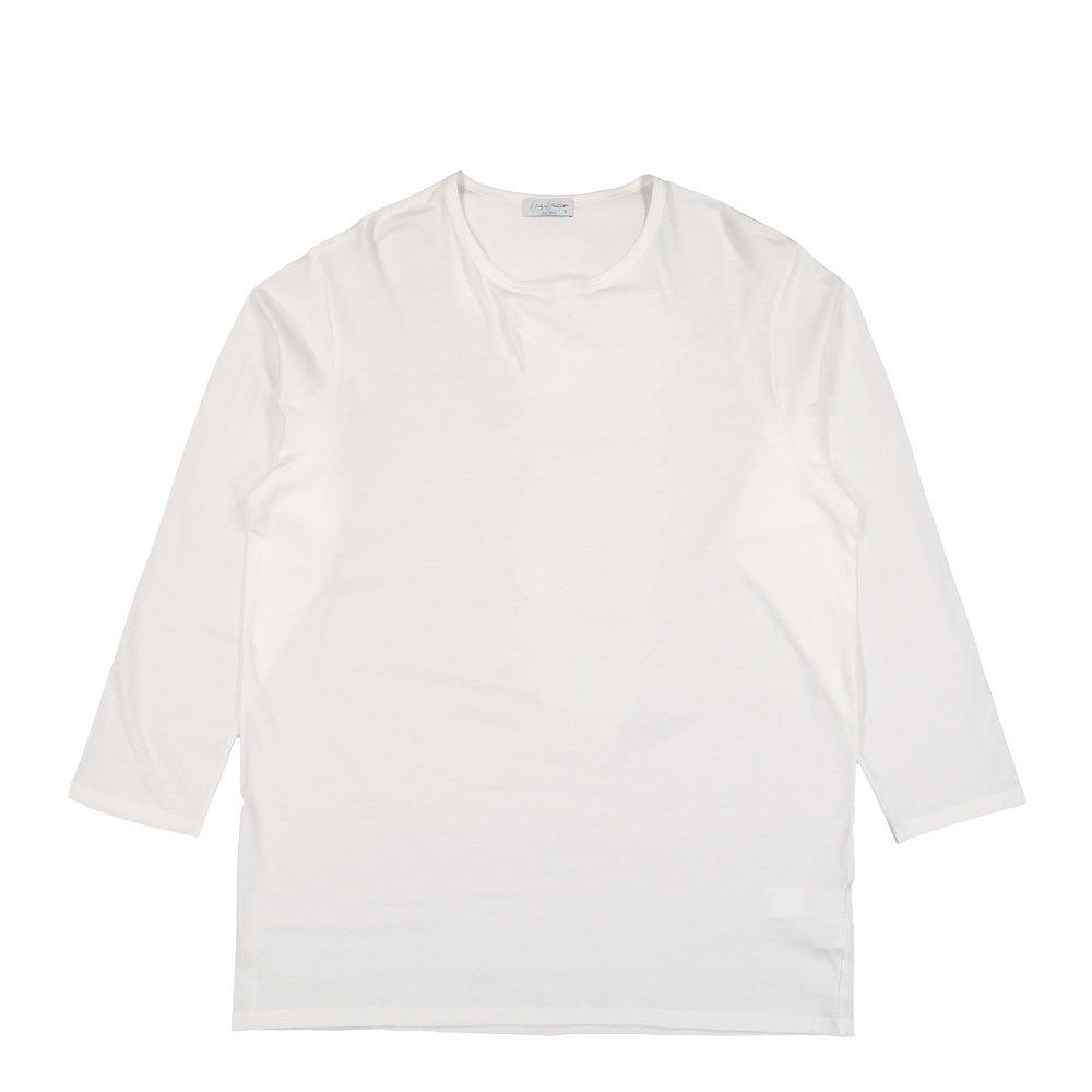 Tシャツ・カットソー Yohji Yamamoto COMBED SINGLE JERSEY LONG SLEEVES T Yohji Yamamoto Combed Single Jersey Slit Detailed Long