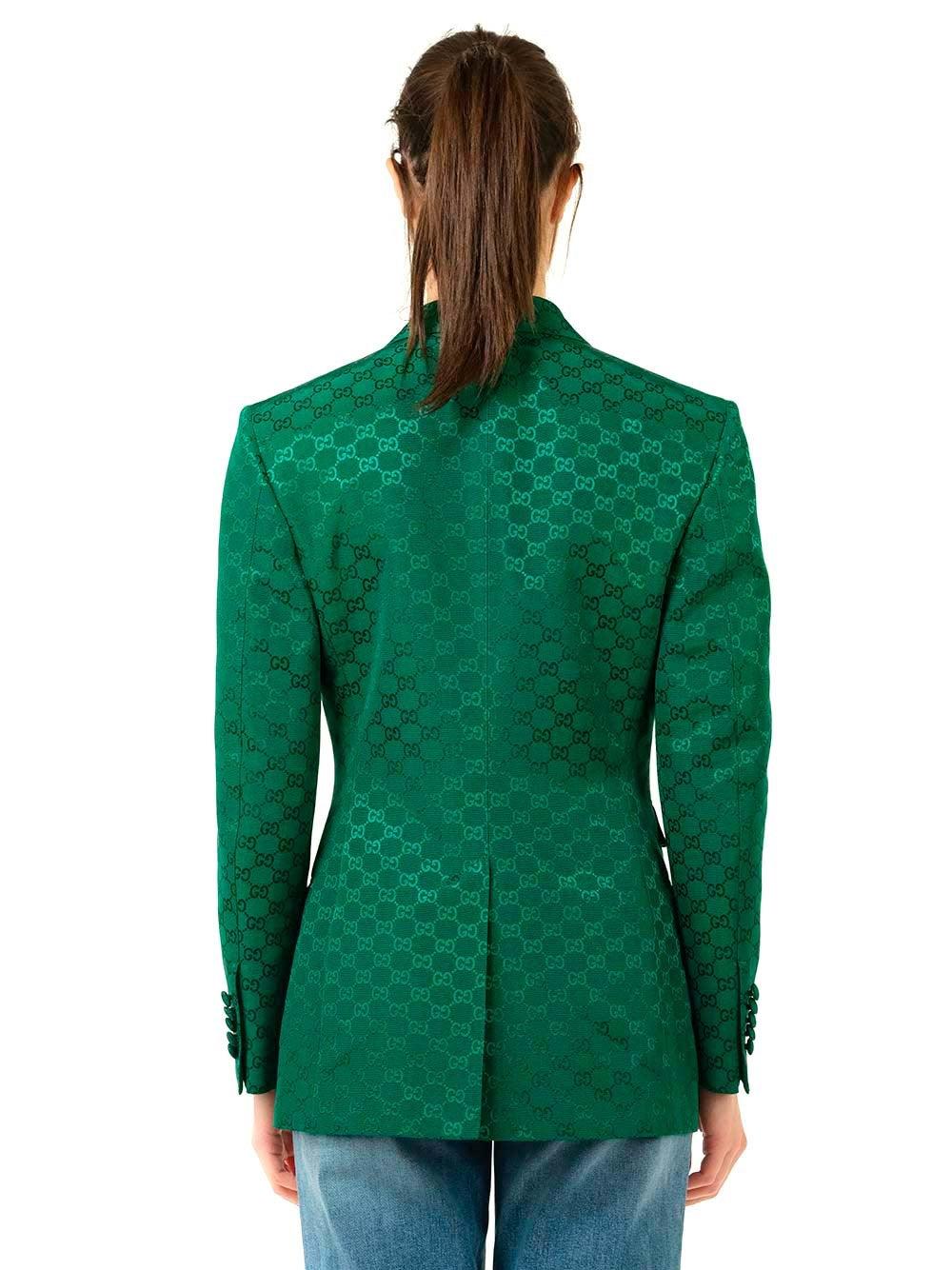 Gucci Emerald Green Gg Blazer | Lyst