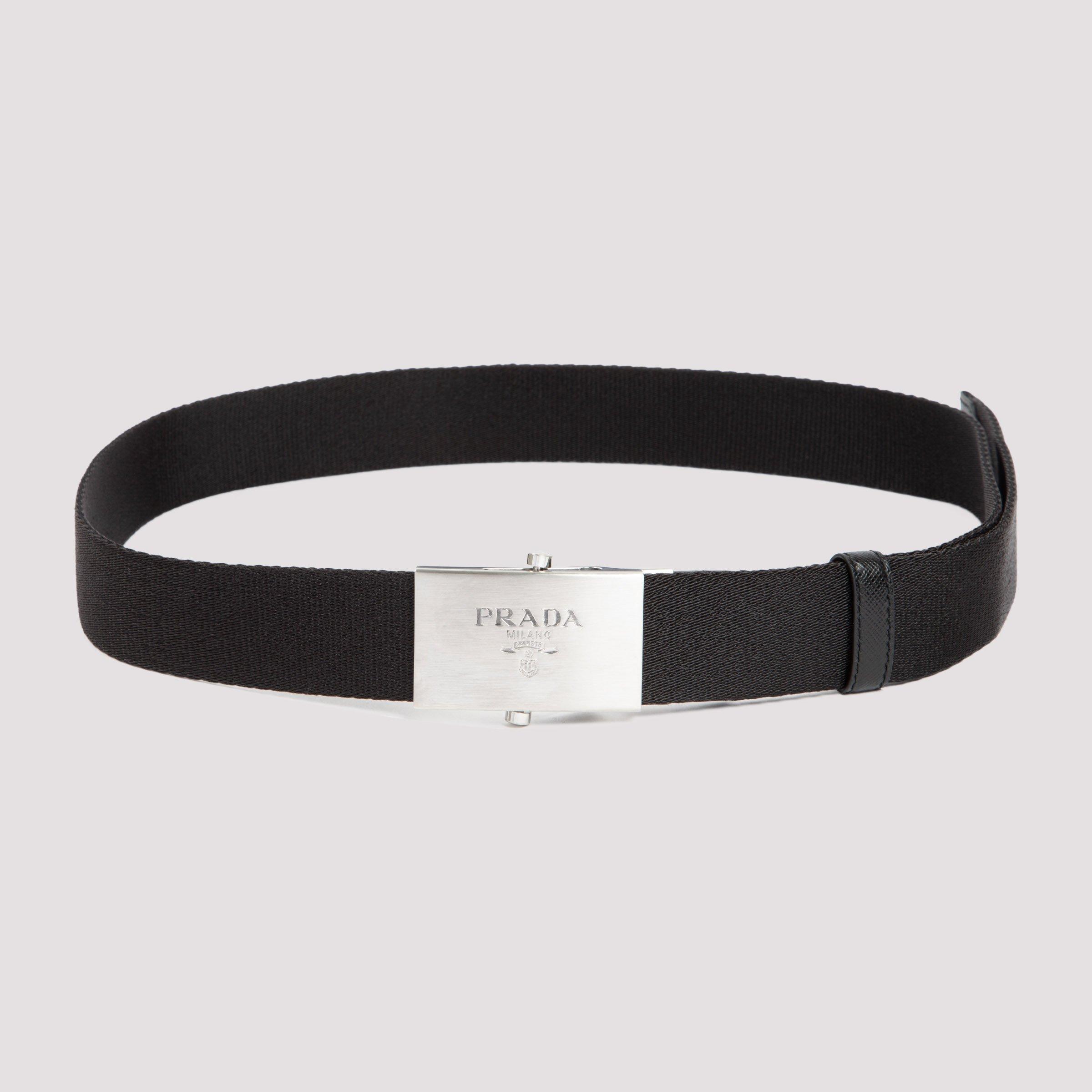 Prada Nastro Logo-engraved Double-wrap Nylon Belt in Black for Men | Lyst