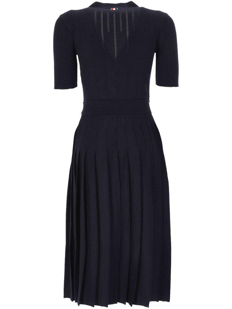 オールインワン・サロペット Thom Browne Oxford Cotton Midi Dress With Fringed Collar THOM BROWNE Cotton Oxford midi shirt dress | THE OUTNET