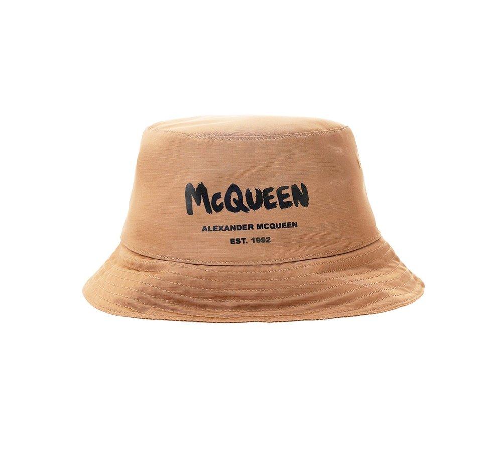 Logo Printed Narrow Brim Bucket Hat 