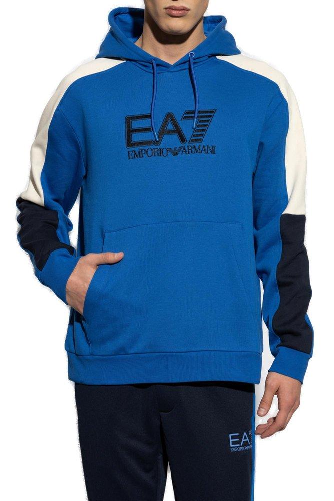 Ea7 grey hoodie deals
