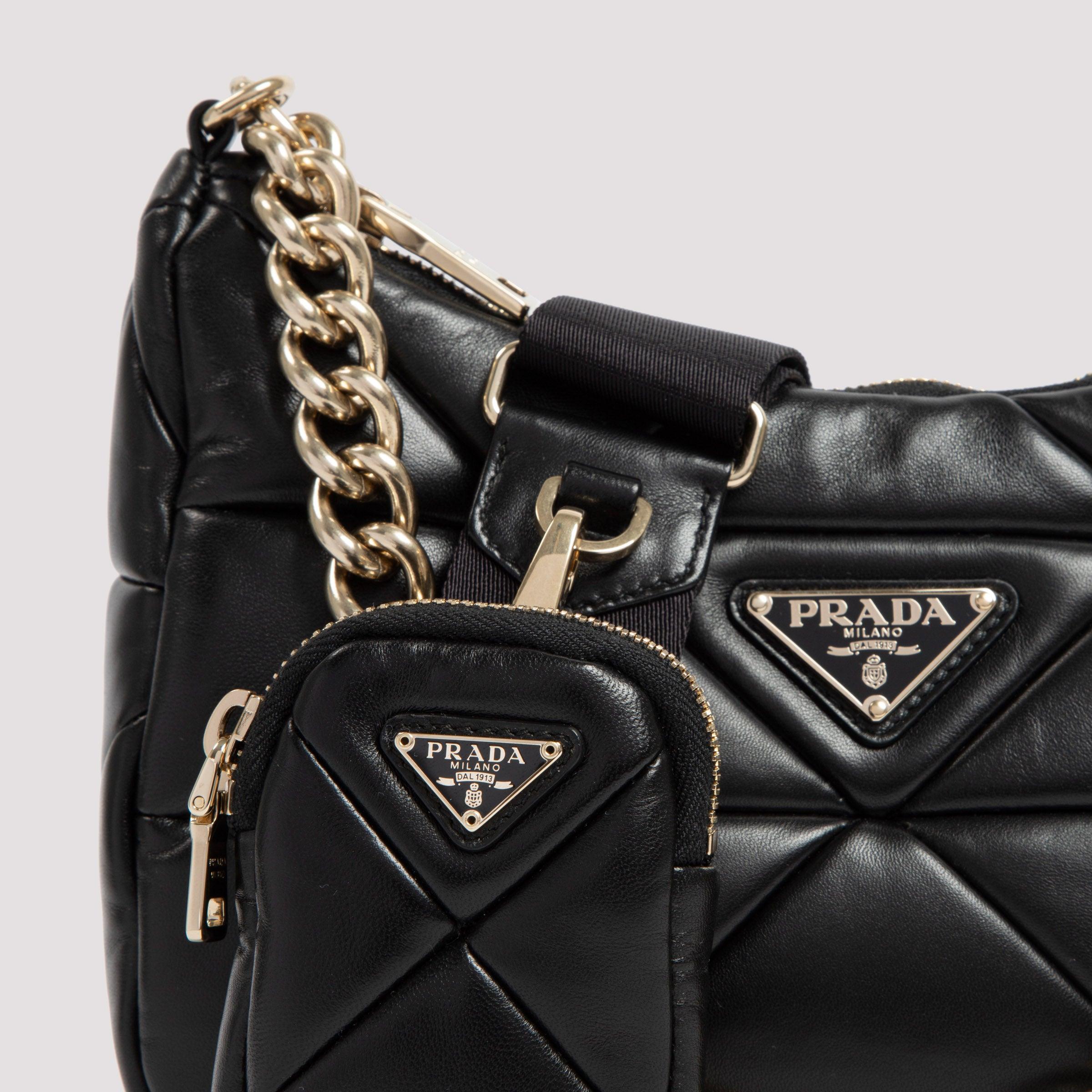 Prada System Padded Shoulder Bag in Black | Lyst